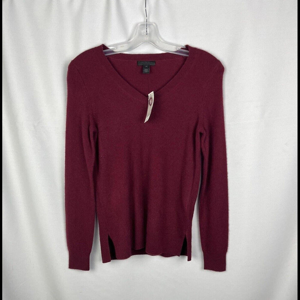 $295 Saks Fifth Avenue Pure Cashmere Sweater Deep Merlo Size XS